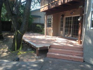 redwood deck by contractor Brent Brandolino