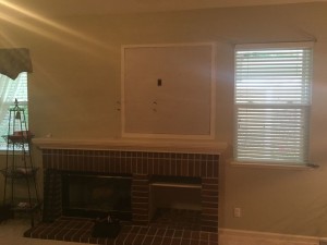 check wall space for mounting TV